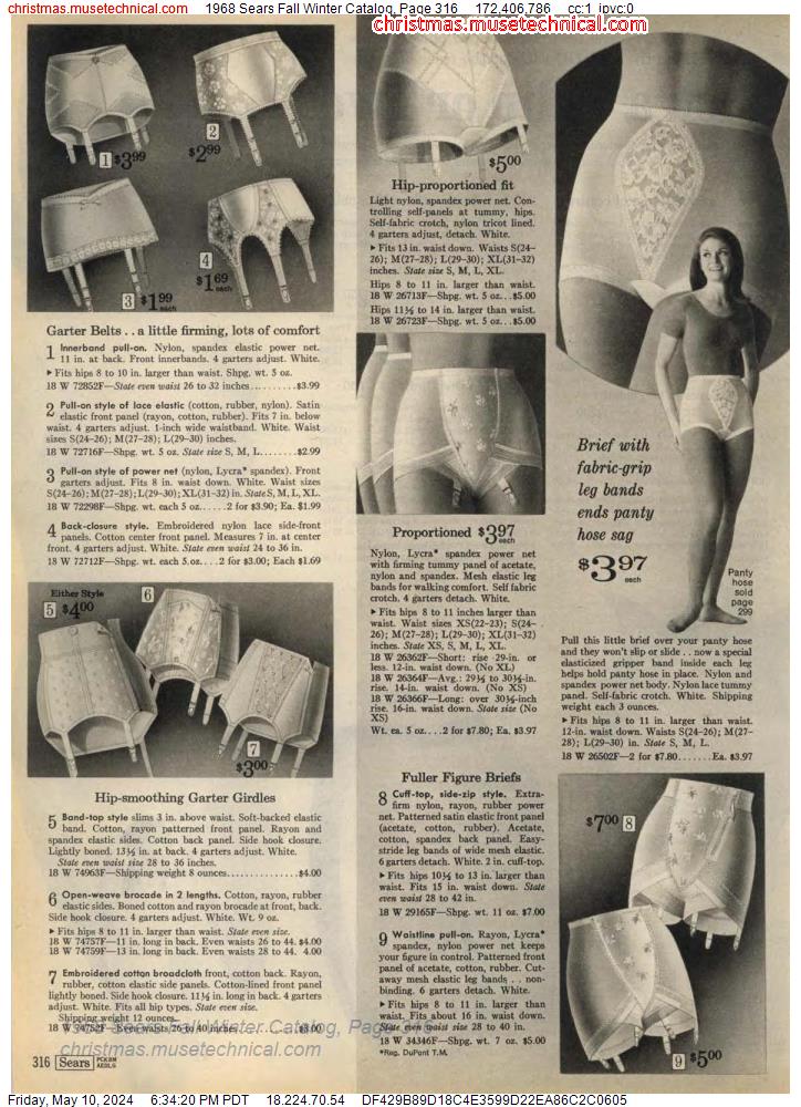 1968 Sears Fall Winter Catalog, Page 316