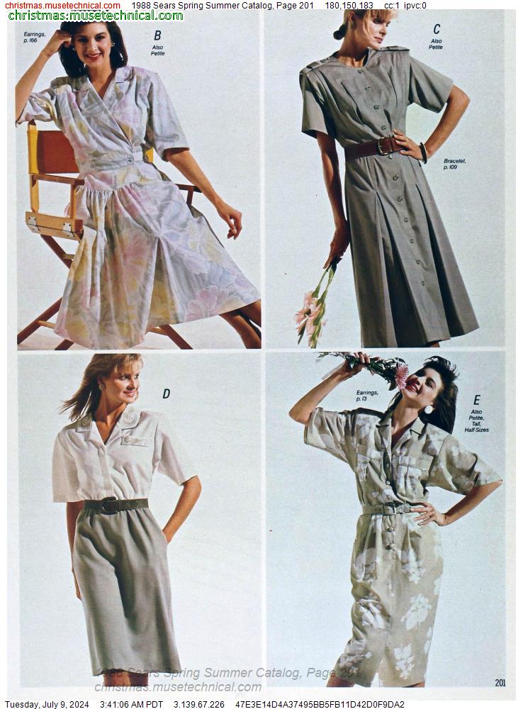 1988 Sears Spring Summer Catalog, Page 201