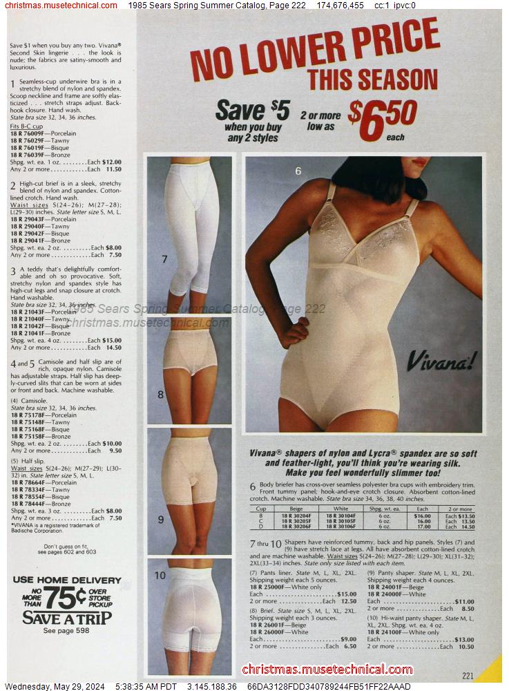 1985 Sears Spring Summer Catalog, Page 222