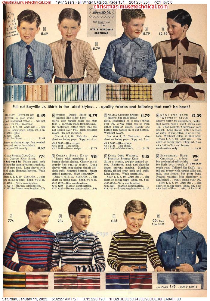 1947 Sears Fall Winter Catalog, Page 151