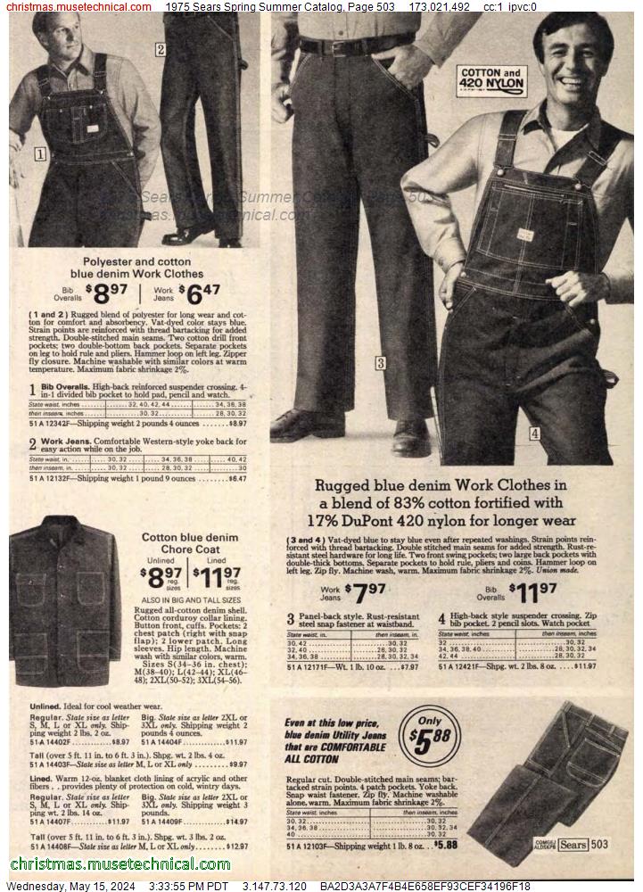 1975 Sears Spring Summer Catalog, Page 503