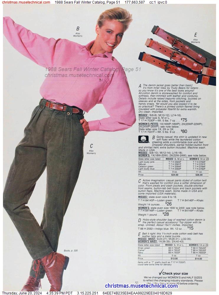 1988 Sears Fall Winter Catalog, Page 51
