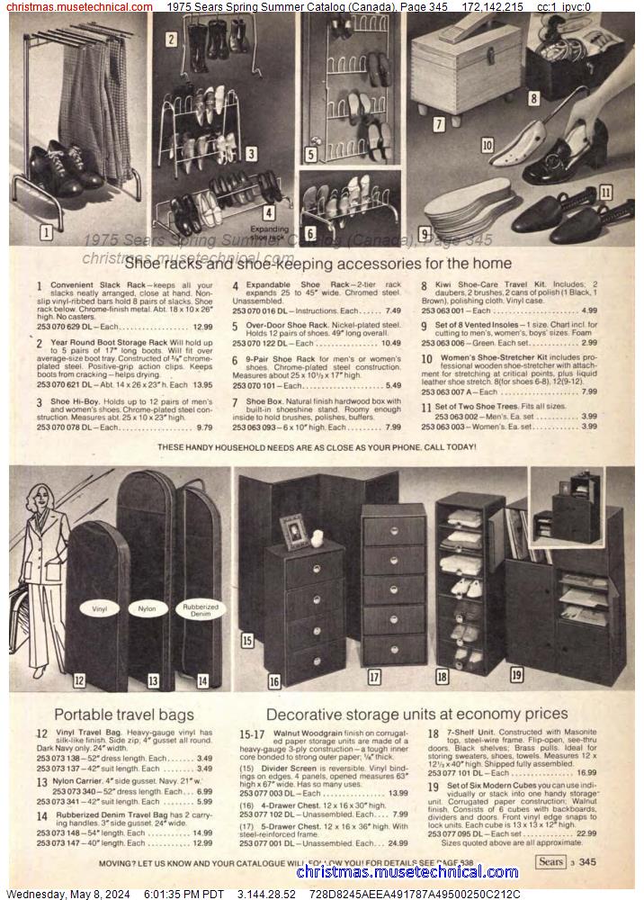 1975 Sears Spring Summer Catalog (Canada), Page 345