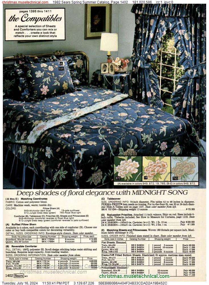 1982 Sears Spring Summer Catalog, Page 1402
