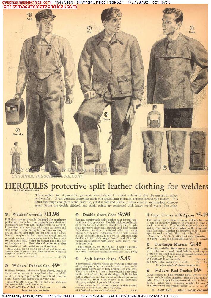 1943 Sears Fall Winter Catalog, Page 527