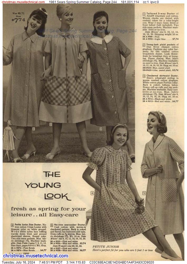 1961 Sears Spring Summer Catalog, Page 244