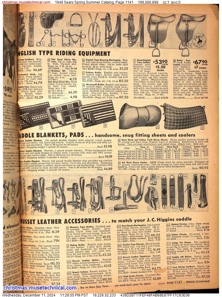 1948 Sears Spring Summer Catalog, Page 1141