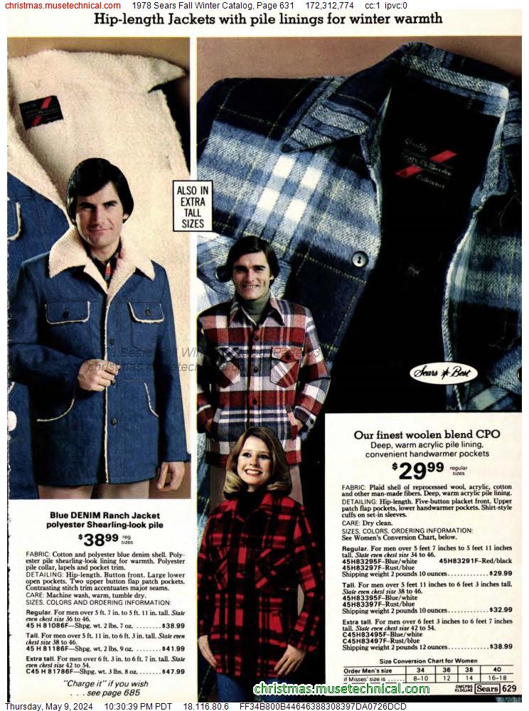1978 Sears Fall Winter Catalog, Page 631
