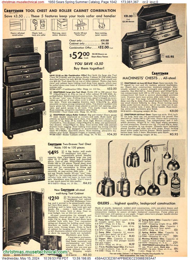 1950 Sears Spring Summer Catalog, Page 1042