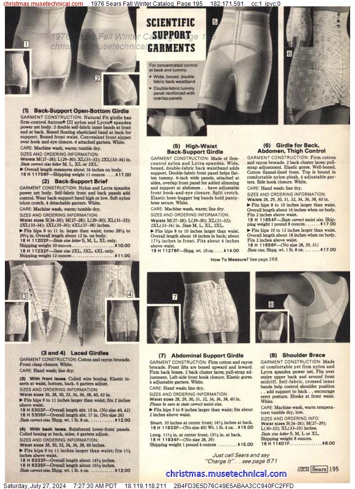 1976 Sears Fall Winter Catalog, Page 195