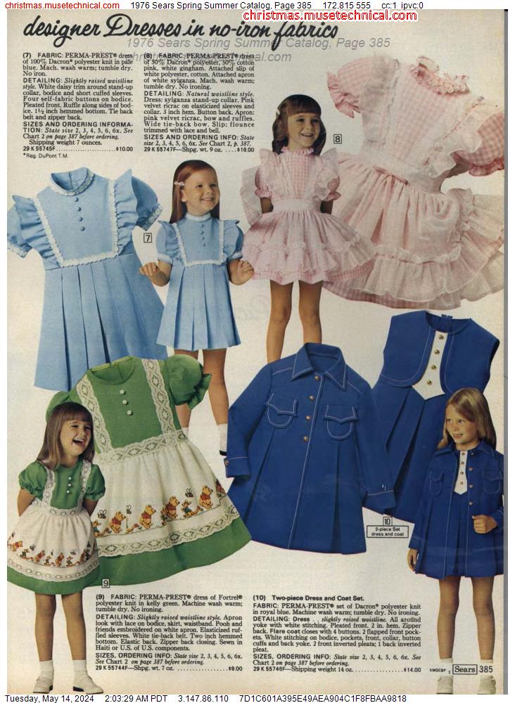1976 Sears Spring Summer Catalog, Page 385