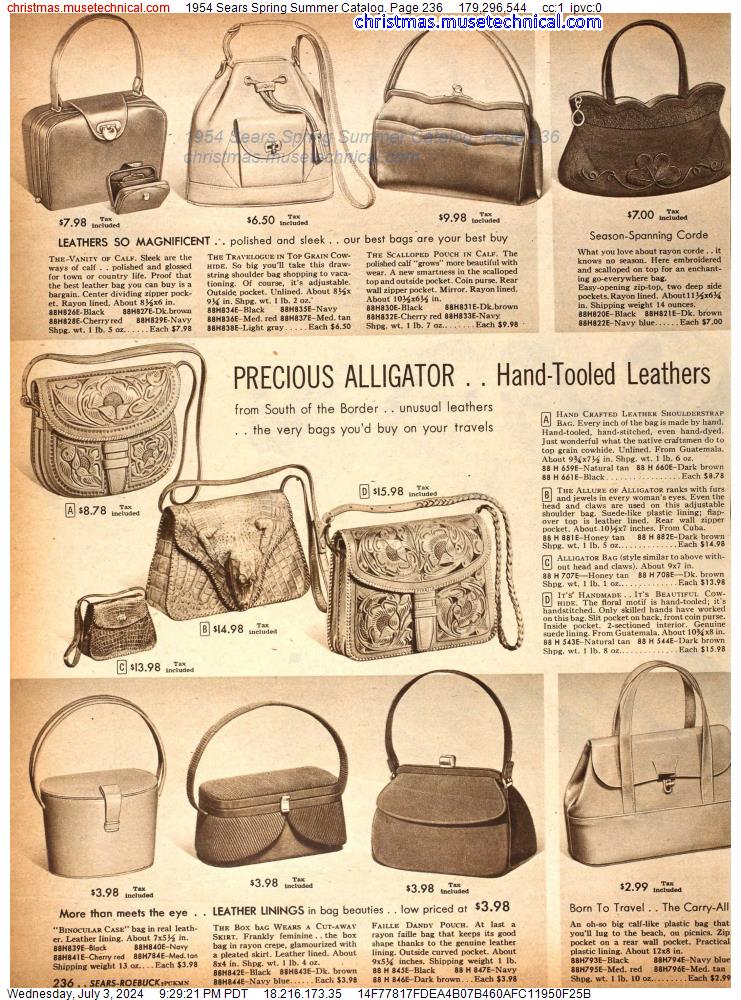 1954 Sears Spring Summer Catalog, Page 236