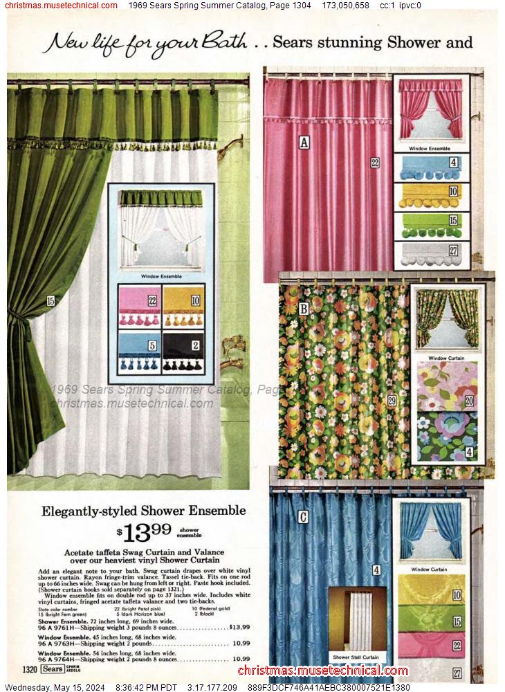 1969 Sears Spring Summer Catalog, Page 1304