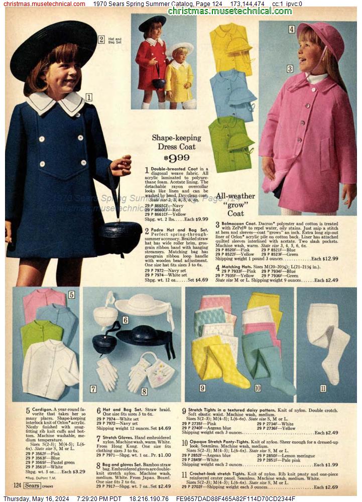 1970 Sears Spring Summer Catalog, Page 124