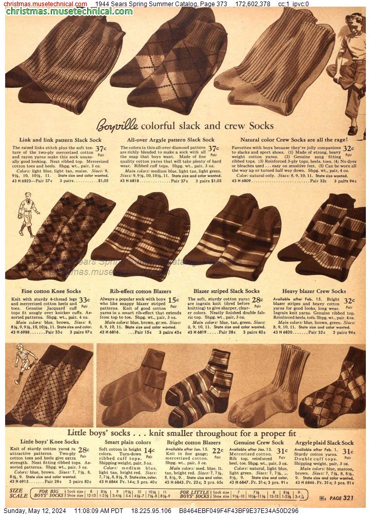 1944 Sears Spring Summer Catalog, Page 373