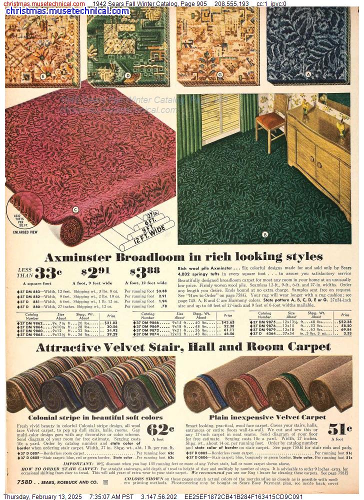 1942 Sears Fall Winter Catalog, Page 905