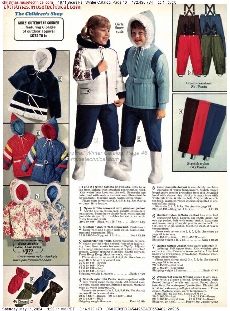 1971 Sears Fall Winter Catalog, Page 46