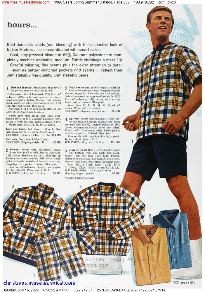 1966 Sears Spring Summer Catalog, Page 553