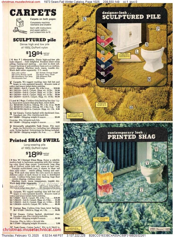 1973 Sears Fall Winter Catalog, Page 1025