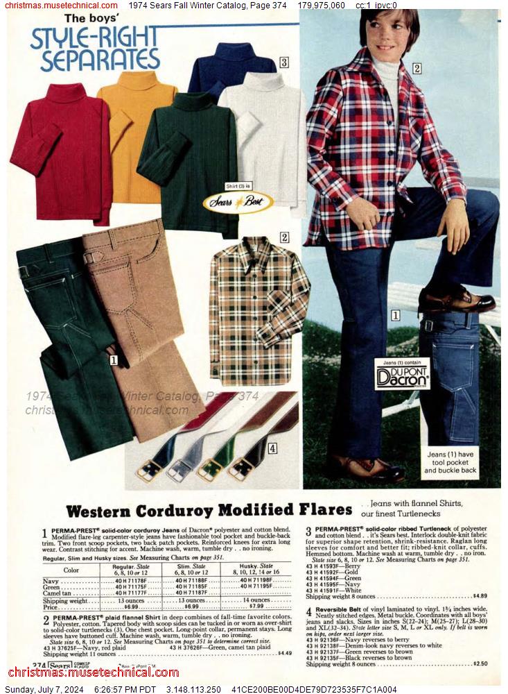 1974 Sears Fall Winter Catalog, Page 374