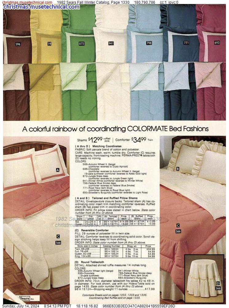 1982 Sears Fall Winter Catalog, Page 1330