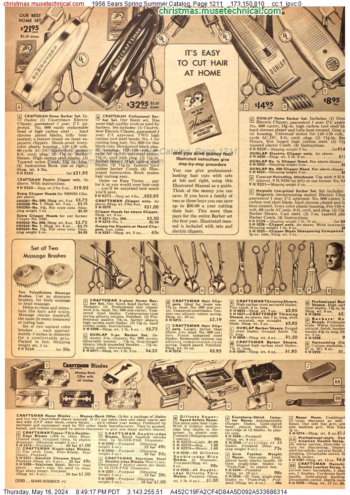 1956 Sears Spring Summer Catalog, Page 1211