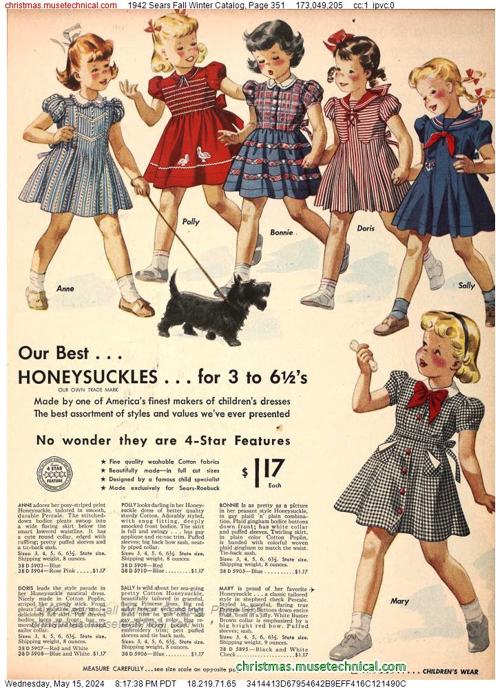 1942 Sears Fall Winter Catalog, Page 351