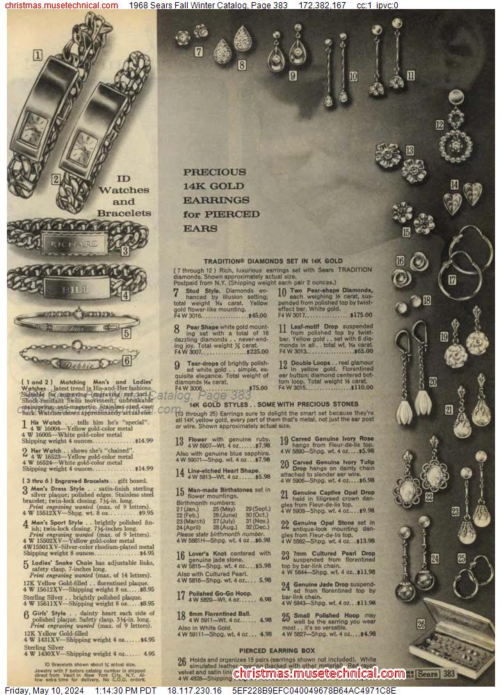 1968 Sears Fall Winter Catalog, Page 383
