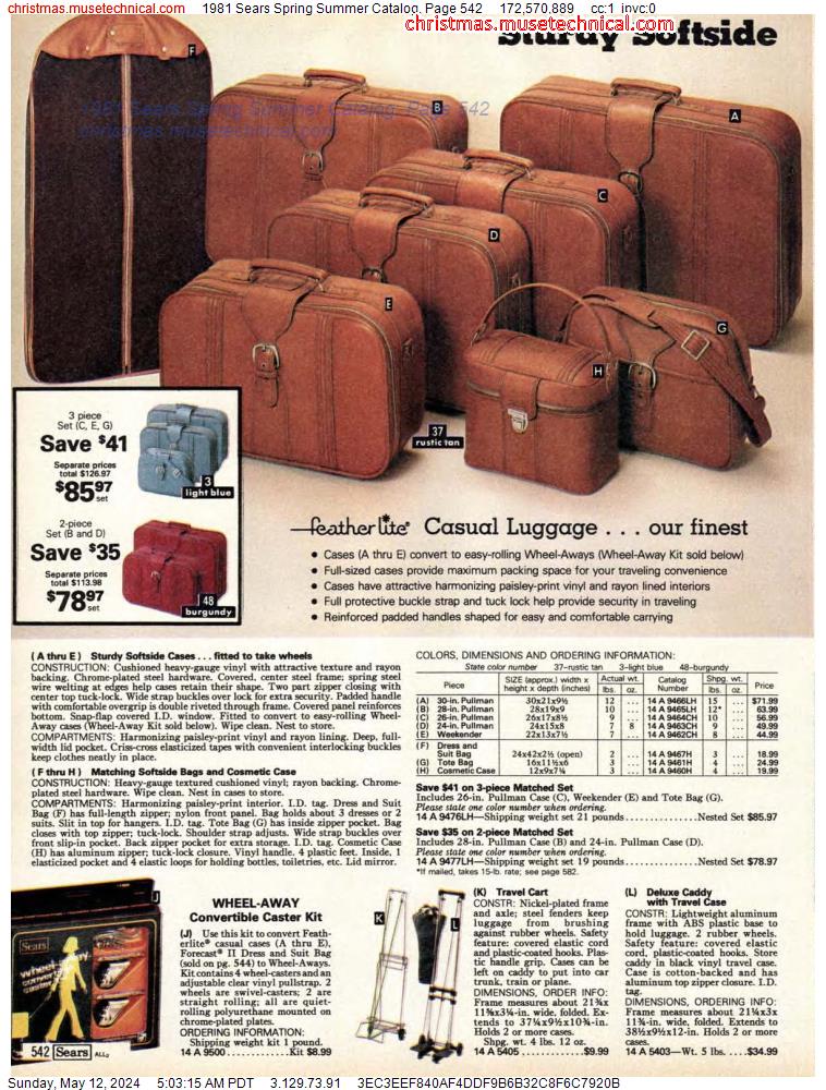 1981 Sears Spring Summer Catalog, Page 542