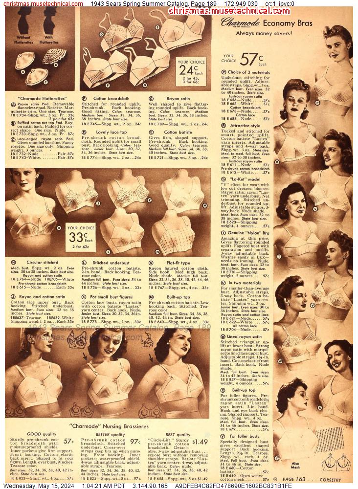 1943 Sears Spring Summer Catalog, Page 189