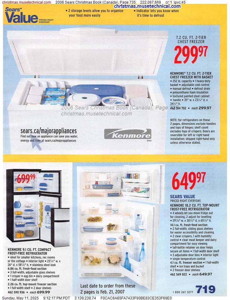 2006 Sears Christmas Book (Canada), Page 735