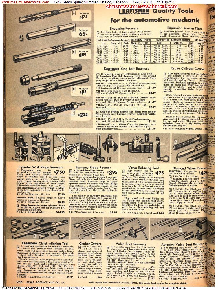 1947 Sears Spring Summer Catalog, Page 922