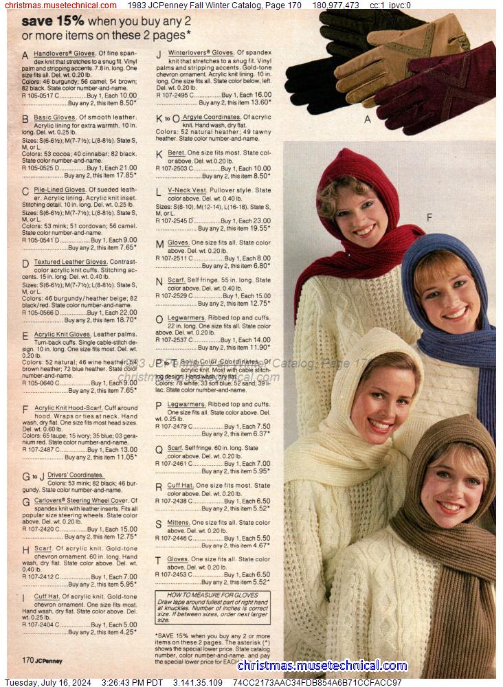 1983 JCPenney Fall Winter Catalog, Page 170