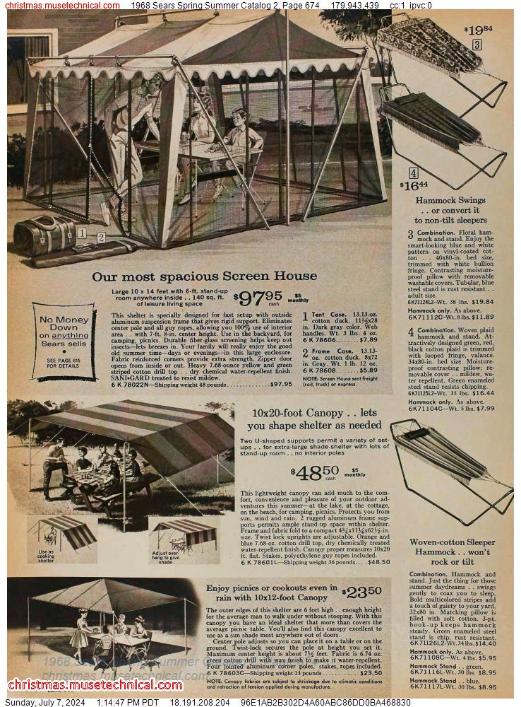 1968 Sears Spring Summer Catalog 2, Page 674