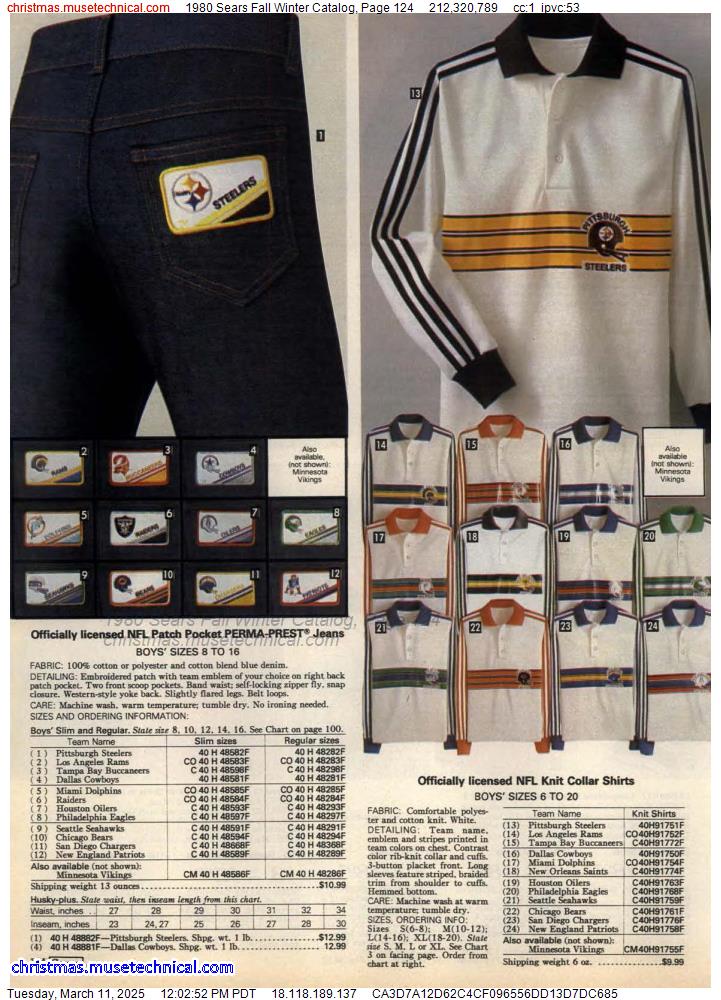 1980 Sears Fall Winter Catalog, Page 124