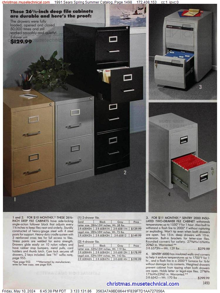 1991 Sears Spring Summer Catalog, Page 1498
