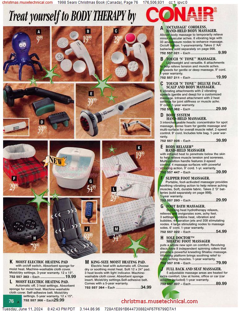 1998 Sears Christmas Book (Canada), Page 76