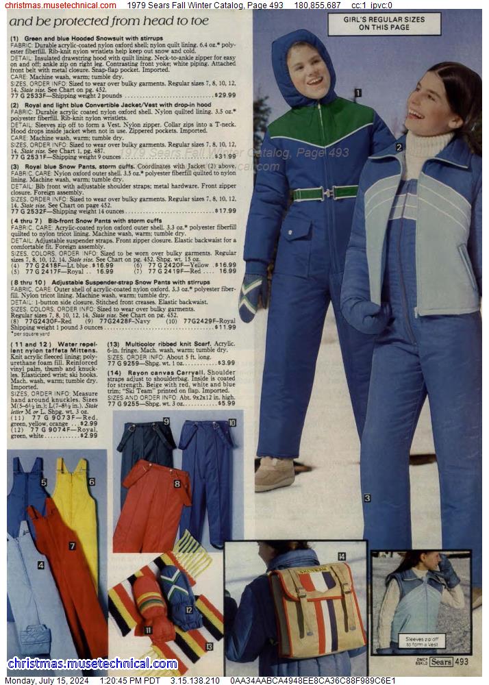 1979 Sears Fall Winter Catalog, Page 493