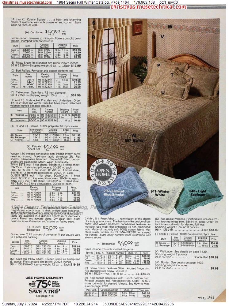 1984 Sears Fall Winter Catalog, Page 1464