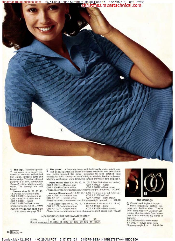 1975 Sears Spring Summer Catalog, Page 16