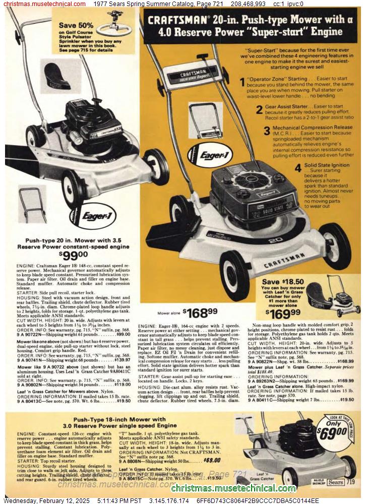 1977 Sears Spring Summer Catalog, Page 721