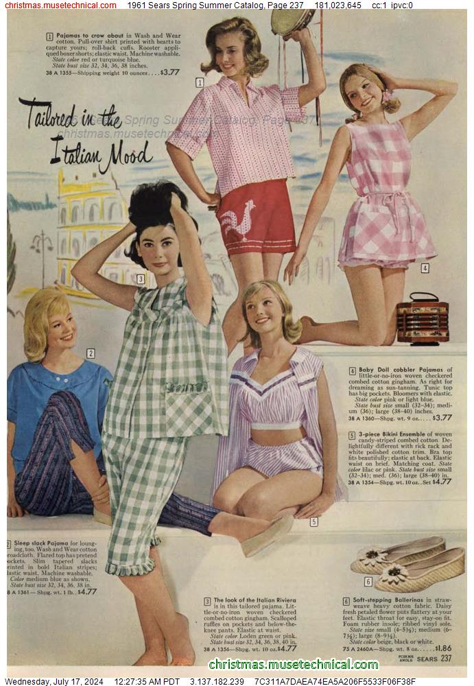 1961 Sears Spring Summer Catalog, Page 237