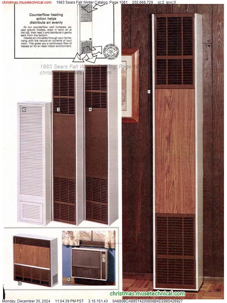 1983 Sears Fall Winter Catalog, Page 1081