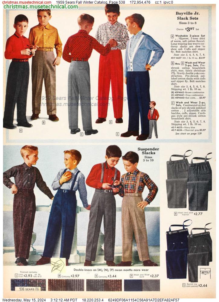 1959 Sears Fall Winter Catalog, Page 538