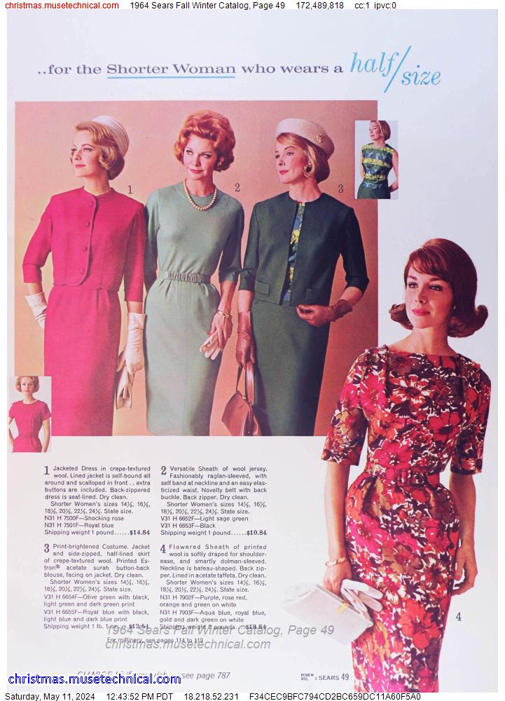 1964 Sears Fall Winter Catalog, Page 49