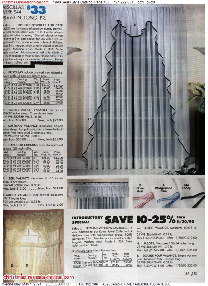 1990 Sears Style Catalog, Page 163