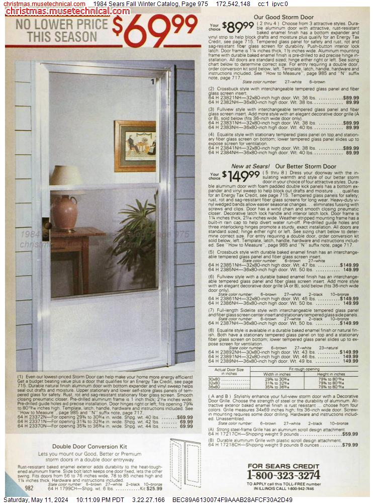 1984 Sears Fall Winter Catalog, Page 975