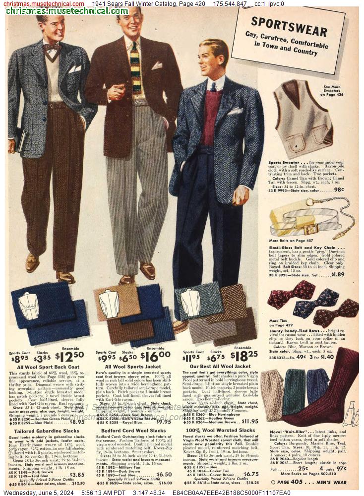 1941 Sears Fall Winter Catalog, Page 420