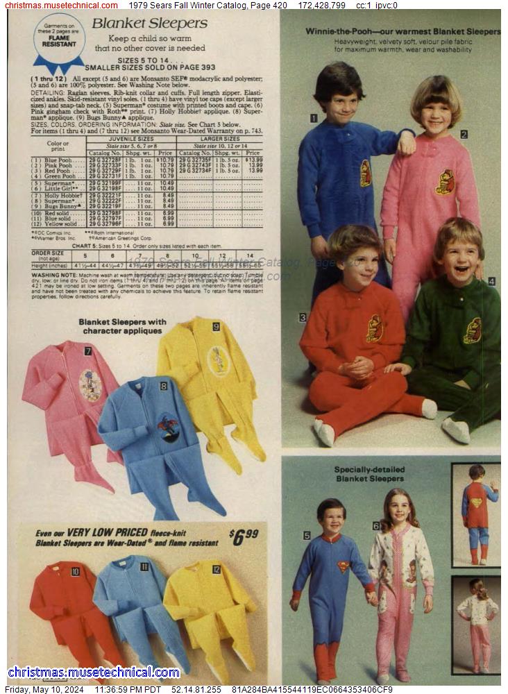 1979 Sears Fall Winter Catalog, Page 420