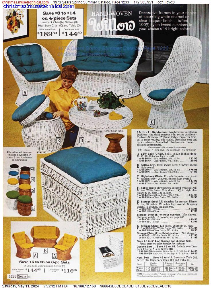 1973 Sears Spring Summer Catalog, Page 1233